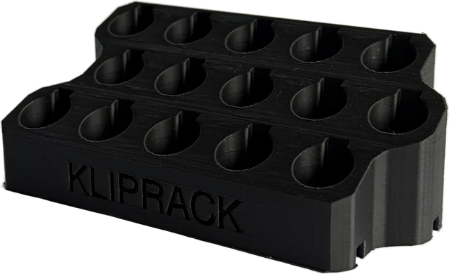 Empty Stepped Block 15 with the KLIPRACK engraving on the front